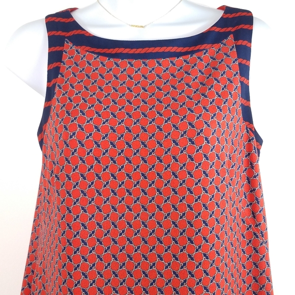 Ann Taylor nautical red and navy sleeveless dress - Picture 4 of 15